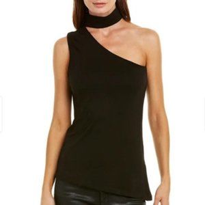 Tart Collections Black One-Shoulder Choker Top M